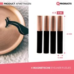Qproducts Magnetische Wimpers - Nepwimpers - Wimperset Van 10 Wimpers 4 Eyeliners En Pincet - Inclusief Wimper Bewaardoos Met Ingebouwd Spiegeltje - Magneet Wimpers - Magnetic Lashes -Cosmetica Winkel 1200x1193