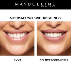 Maybelline SuperStay 24H Smile Brighters Lippenstift - 850 Frosted Mauve - Roze - Langhoudend 19 Maybelline SuperStay 24H Smile Brighters Lippenstift - 850 Frosted Mauve - Roze - Langhoudend -Cosmetica Winkel 1200x1197 2