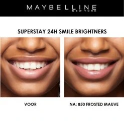Maybelline SuperStay 24H Smile Brighters Lippenstift - 850 Frosted Mauve - Roze - Langhoudend 20 Maybelline SuperStay 24H Smile Brighters Lippenstift - 850 Frosted Mauve - Roze - Langhoudend -Cosmetica Winkel 1200x1197 3