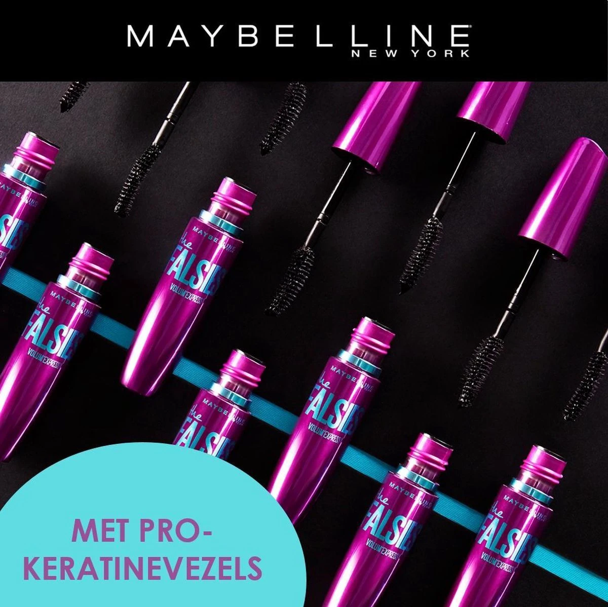 Maybelline Volum'Express Falsies - Zwart - Mascara 13 Maybelline Volum'Express Falsies - Zwart - Mascara - Afbeelding 11