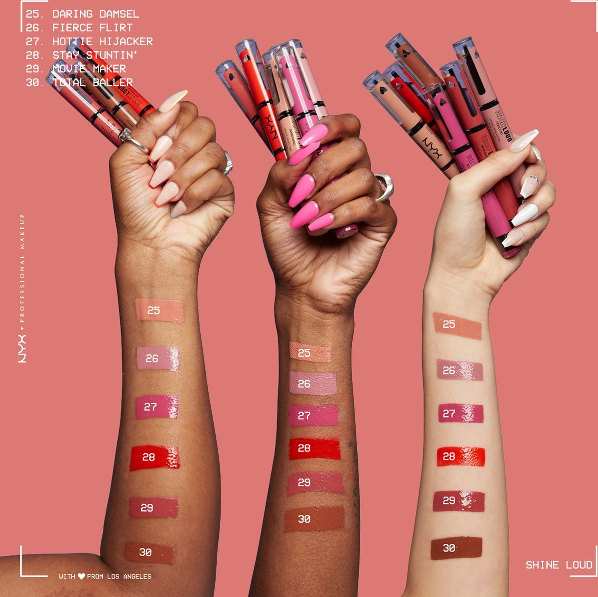 NYX Professional Makeup Shine Loud Pro Pigment Lip Shine - SLHP25 Daring Damsel - Lipgloss - 3.4 Ml 5 NYX Professional Makeup Shine Loud Pro Pigment Lip Shine - SLHP25 Daring Damsel - Lipgloss - 3.4 Ml - Afbeelding 3