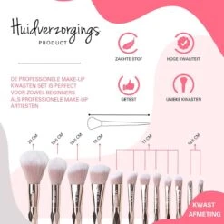 BeauRose Make Up Kwasten Set - Make Up Brush - Oogschaduw - Foundation Kwast - Poeder Kwast - Brush - Make Up - Cosmetica - Kwasten Set – Make Up Tasje - 12 Stuks 14 BeauRose Make Up Kwasten Set - Make Up Brush - Oogschaduw - Foundation Kwast - Poeder Kwast - Brush - Make Up - Cosmetica - Kwasten Set – Make Up Tasje - 12 Stuks -Cosmetica Winkel 1200x1200 1060
