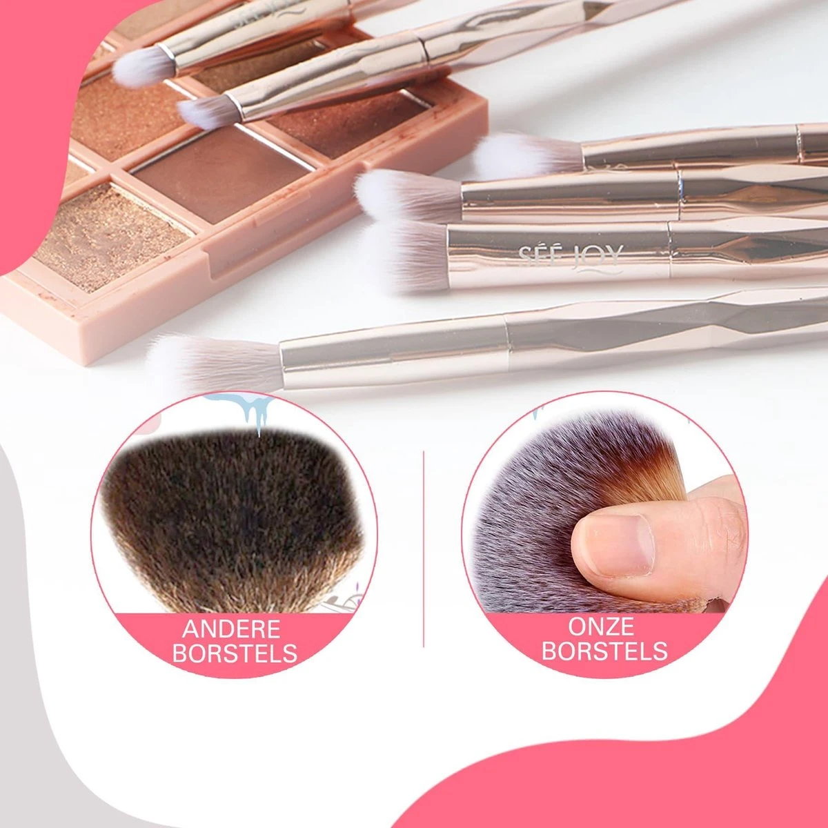 BeauRose Make Up Kwasten Set - Make Up Brush - Oogschaduw - Foundation Kwast - Poeder Kwast - Brush - Make Up - Cosmetica - Kwasten Set – Make Up Tasje - 12 Stuks 8 BeauRose Make Up Kwasten Set - Make Up Brush - Oogschaduw - Foundation Kwast - Poeder Kwast - Brush - Make Up - Cosmetica - Kwasten Set – Make Up Tasje - 12 Stuks - Afbeelding 6