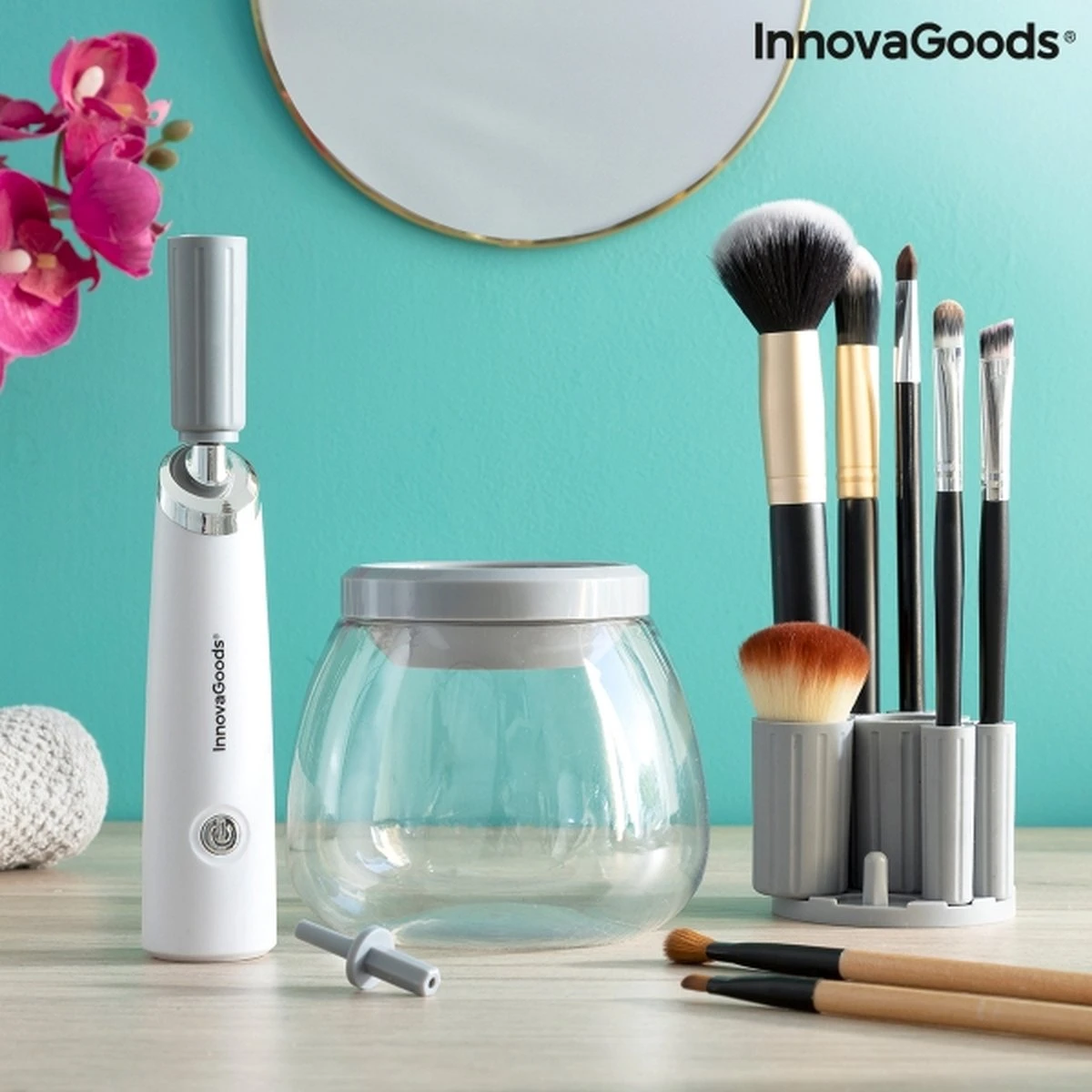 Innovagoods Luxe Make-up Kwastenreiniger - Elektrisch - Reinigen én Drogen - Draadloos - Make-up Borstels Schoonmaken 5 Innovagoods Luxe Make-up Kwastenreiniger - Elektrisch - Reinigen én Drogen - Draadloos - Make-up Borstels Schoonmaken - Afbeelding 3