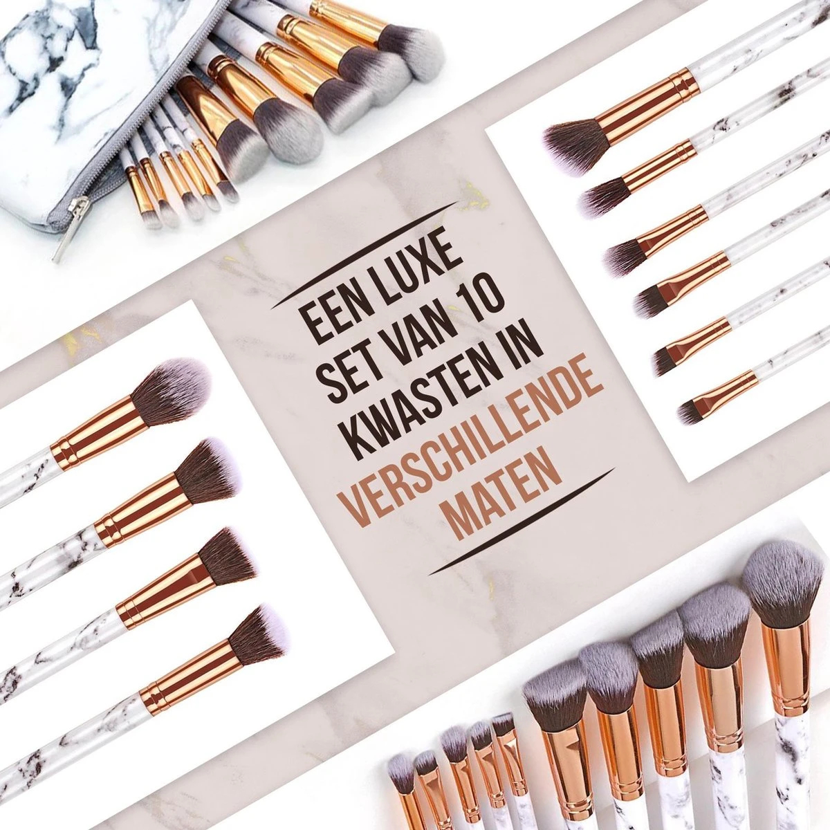 Luxe Make Up Kwasten Set - Make Up Brush - Oogschaduw – Beauty - Foundation Kwast - Poederkwast - Brush - Make Up - Cosmetica - Kwasten Set – Make Up Etui - Make Up Penselen Set – Make Up Set 6 Luxe Make Up Kwasten Set - Make Up Brush - Oogschaduw – Beauty - Foundation Kwast - Poederkwast - Brush - Make Up - Cosmetica - Kwasten Set – Make Up Etui - Make Up Penselen Set – Make Up Set - Afbeelding 4