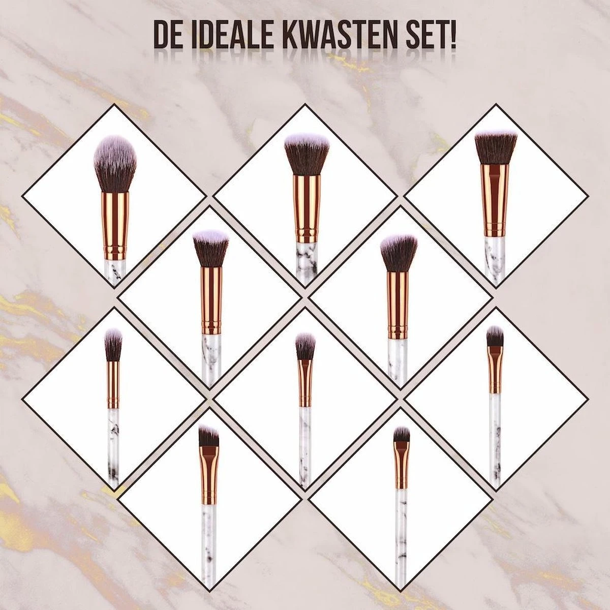 Luxe Make Up Kwasten Set - Make Up Brush - Oogschaduw – Beauty - Foundation Kwast - Poederkwast - Brush - Make Up - Cosmetica - Kwasten Set – Make Up Etui - Make Up Penselen Set – Make Up Set 7 Luxe Make Up Kwasten Set - Make Up Brush - Oogschaduw – Beauty - Foundation Kwast - Poederkwast - Brush - Make Up - Cosmetica - Kwasten Set – Make Up Etui - Make Up Penselen Set – Make Up Set - Afbeelding 5