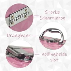 Make Up Koffer Meisjes En Dames Roze - Make Up Organizer Met Spiegel - Cosmetica Koffer - Beautycase Koffer -Cosmetica Winkel 1200x1200 1116