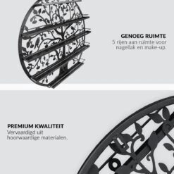 Confibel Nagellak Houder - Nagellak Flesjes Organizer - Essentiële Oliën Organizer - Rek Voor Flesjes - Wanddecoratie - Zwart 24 Confibel Nagellak Houder - Nagellak Flesjes Organizer - Essentiële Oliën Organizer - Rek Voor Flesjes - Wanddecoratie - Zwart -Cosmetica Winkel 1200x1200 1128