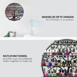 Confibel Nagellak Houder - Nagellak Flesjes Organizer - Essentiële Oliën Organizer - Rek Voor Flesjes - Wanddecoratie - Zwart 25 Confibel Nagellak Houder - Nagellak Flesjes Organizer - Essentiële Oliën Organizer - Rek Voor Flesjes - Wanddecoratie - Zwart -Cosmetica Winkel 1200x1200 1129