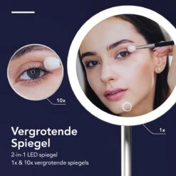 Make-up Spiegel Van Sanicraft® - USB Oplaadbaar - 360 Graden Draaibaar - Make Up Spiegel Met LED Verlichting - Afneembaar 10x Vergroting Spiegeltje - Diameter 17cm 10 Make-up Spiegel Van Sanicraft® - USB Oplaadbaar - 360 Graden Draaibaar - Make Up Spiegel Met LED Verlichting - Afneembaar 10x Vergroting Spiegeltje - Diameter 17cm -Cosmetica Winkel 1200x1200 1196