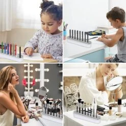 Make Up Organizer - Grijs - Make Up Holder - Kwasten Organizer - Make Up Houder - Nagellak/Lipstick Organizer - Lippenstift Houder - Siliconen -Cosmetica Winkel 1200x1200 1206