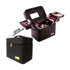 Confibel Make Up Koffer - Uitklapbaar - 5 Opbergbakken - Met Spiegel - Zwart 23 Confibel Make Up Koffer - Uitklapbaar - 5 Opbergbakken - Met Spiegel - Zwart -Cosmetica Winkel 1200x1200 1292