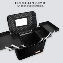 Confibel Make Up Koffer - Uitklapbaar - 5 Opbergbakken - Met Spiegel - Zwart 26 Confibel Make Up Koffer - Uitklapbaar - 5 Opbergbakken - Met Spiegel - Zwart -Cosmetica Winkel 1200x1200 1294