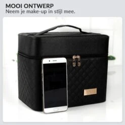 Confibel Make Up Koffer - Uitklapbaar - 5 Opbergbakken - Met Spiegel - Zwart 33 Confibel Make Up Koffer - Uitklapbaar - 5 Opbergbakken - Met Spiegel - Zwart -Cosmetica Winkel 1200x1200 1299