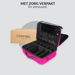 Cosmetica Koffer - Make-up Koffer Met Verstelbare Vakken - Visagie En Nagelstyliste Beauty Koffer - 37x27x13CM - Roze 18 Cosmetica Koffer - Make-up Koffer Met Verstelbare Vakken - Visagie En Nagelstyliste Beauty Koffer - 37x27x13CM - Roze -Cosmetica Winkel 1200x1200 1307