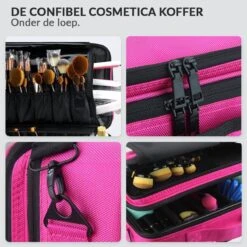 Cosmetica Koffer - Make-up Koffer Met Verstelbare Vakken - Visagie En Nagelstyliste Beauty Koffer - 37x27x13CM - Roze 19 Cosmetica Koffer - Make-up Koffer Met Verstelbare Vakken - Visagie En Nagelstyliste Beauty Koffer - 37x27x13CM - Roze -Cosmetica Winkel 1200x1200 1308