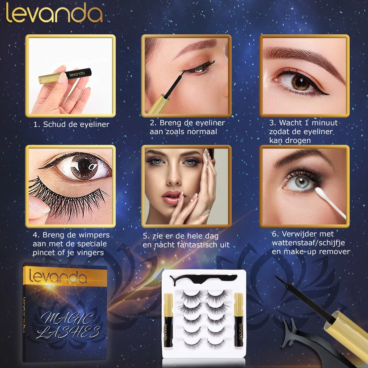 Nep Wimpers Met Magnetische Eyeliner Zwart - Wimperextensions Magnetic Lashes - Valse Wimpers Magneet Potlood En Applicator 11 Nep Wimpers Met Magnetische Eyeliner Zwart - Wimperextensions Magnetic Lashes - Valse Wimpers Magneet Potlood En Applicator - Afbeelding 9