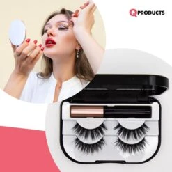 Qproducts Magnetische Wimpers - Nepwimpers - Wimperset Van 10 Wimpers 4 Eyeliners En Pincet - Inclusief Wimper Bewaardoos Met Ingebouwd Spiegeltje - Magneet Wimpers - Magnetic Lashes -Cosmetica Winkel 1200x1200 356