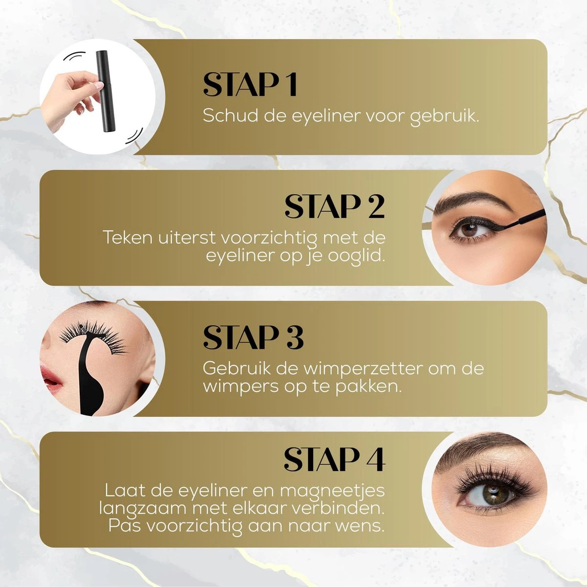 Naera Magnetische Wimpers Set - Inclusief Wimperzetter, Wimperhouder, Wimperschaar En 3 Flesjes Waterproof Eyeliner - 30 Keer Herbruikbaar - 12 Paar 8 Naera Magnetische Wimpers Set - Inclusief Wimperzetter, Wimperhouder, Wimperschaar En 3 Flesjes Waterproof Eyeliner - 30 Keer Herbruikbaar - 12 Paar - Afbeelding 6