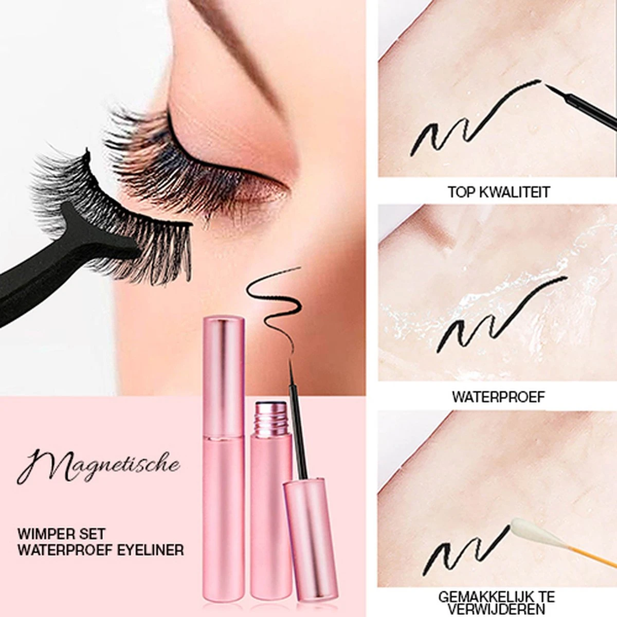 Merkloos Magnetische Wimpers - Natuurlijke Look - Magnetische Nep Wimpers Met 2 Magnetic Eyeliners En Applicator - Valse Wimpers - Magnetic Lashes - Magnetische Wimpers Set - 3D Fake Lashes 5 Merkloos Magnetische Wimpers - Natuurlijke Look - Magnetische Nep Wimpers Met 2 Magnetic Eyeliners En Applicator - Valse Wimpers - Magnetic Lashes - Magnetische Wimpers Set - 3D Fake Lashes - Afbeelding 3