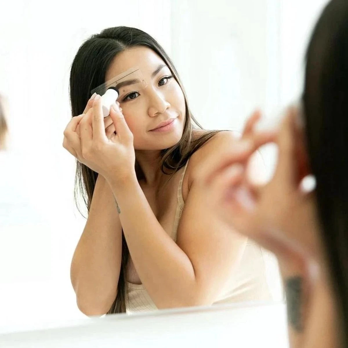 ProductPlanet Premium Wenkbrauw Stempel - Wenkbrauw Sjabloon - Wenkbrauwstempel - Brow Stamp - 10 Sjablonen - Borsteltje - Herbruikbaar - Waterdicht - Cadeau Voor Haar - Mediumbruin 6 ProductPlanet Premium Wenkbrauw Stempel - Wenkbrauw Sjabloon - Wenkbrauwstempel - Brow Stamp - 10 Sjablonen - Borsteltje - Herbruikbaar - Waterdicht - Cadeau Voor Haar - Mediumbruin - Afbeelding 4