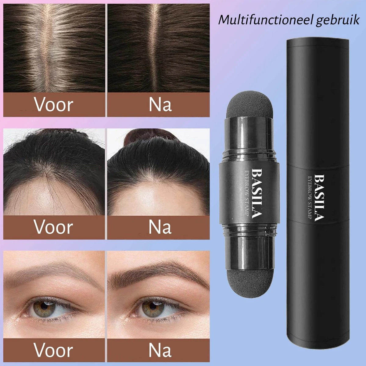 Basila® Duo Wenkbrauw Stempel Kit - Donker Bruin & Bruin - Watervast - Matte Poeder - Trimmer - 26 Stencils 6 Basila® Duo Wenkbrauw Stempel Kit - Donker Bruin & Bruin - Watervast - Matte Poeder - Trimmer - 26 Stencils - Afbeelding 4