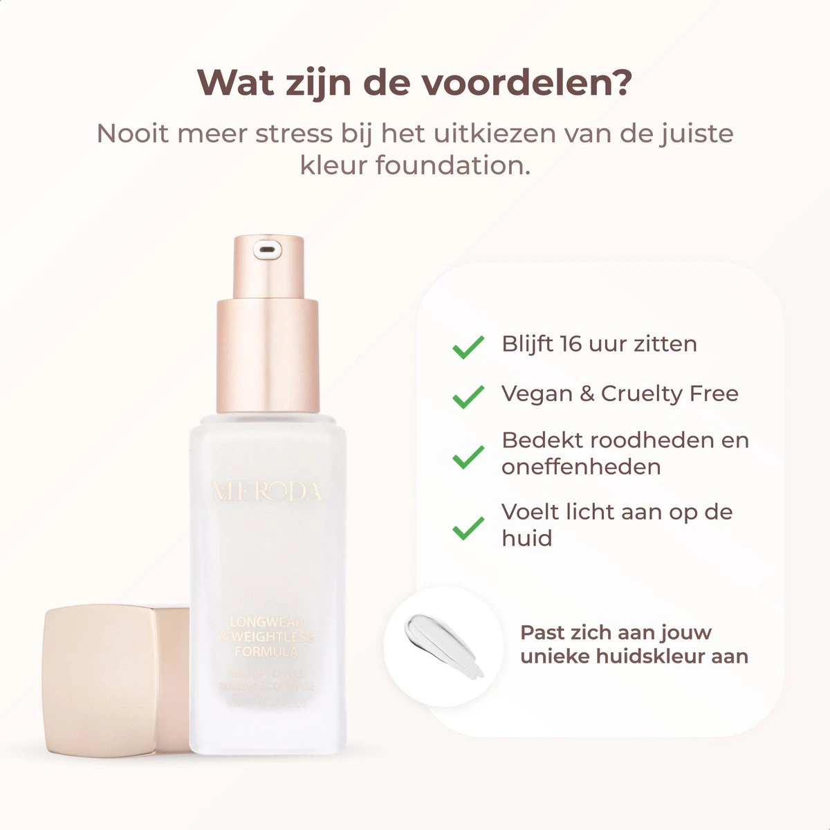 Meroda Changing Foundation - Kleurveranderende Foundation - 30ml 5 Meroda Changing Foundation - Kleurveranderende Foundation - 30ml - Afbeelding 3