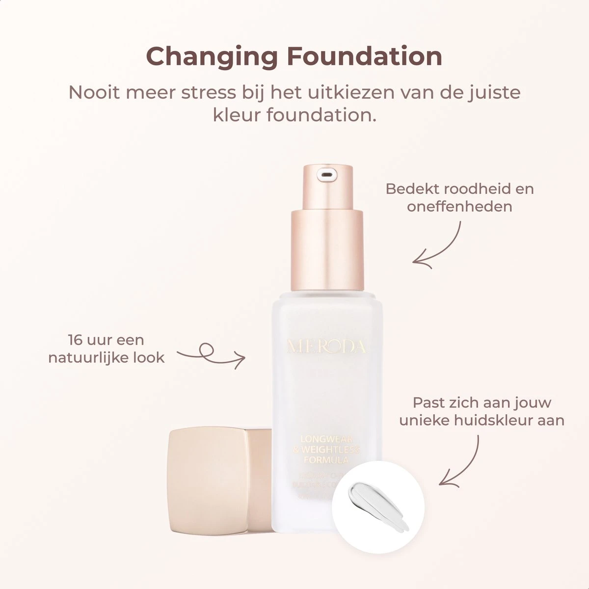 Meroda Changing Foundation - Kleurveranderende Foundation - 30ml 7 Meroda Changing Foundation - Kleurveranderende Foundation - 30ml - Afbeelding 5