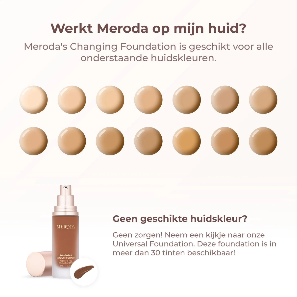 Meroda Changing Foundation - Kleurveranderende Foundation - 30ml 10 Meroda Changing Foundation - Kleurveranderende Foundation - 30ml - Afbeelding 8