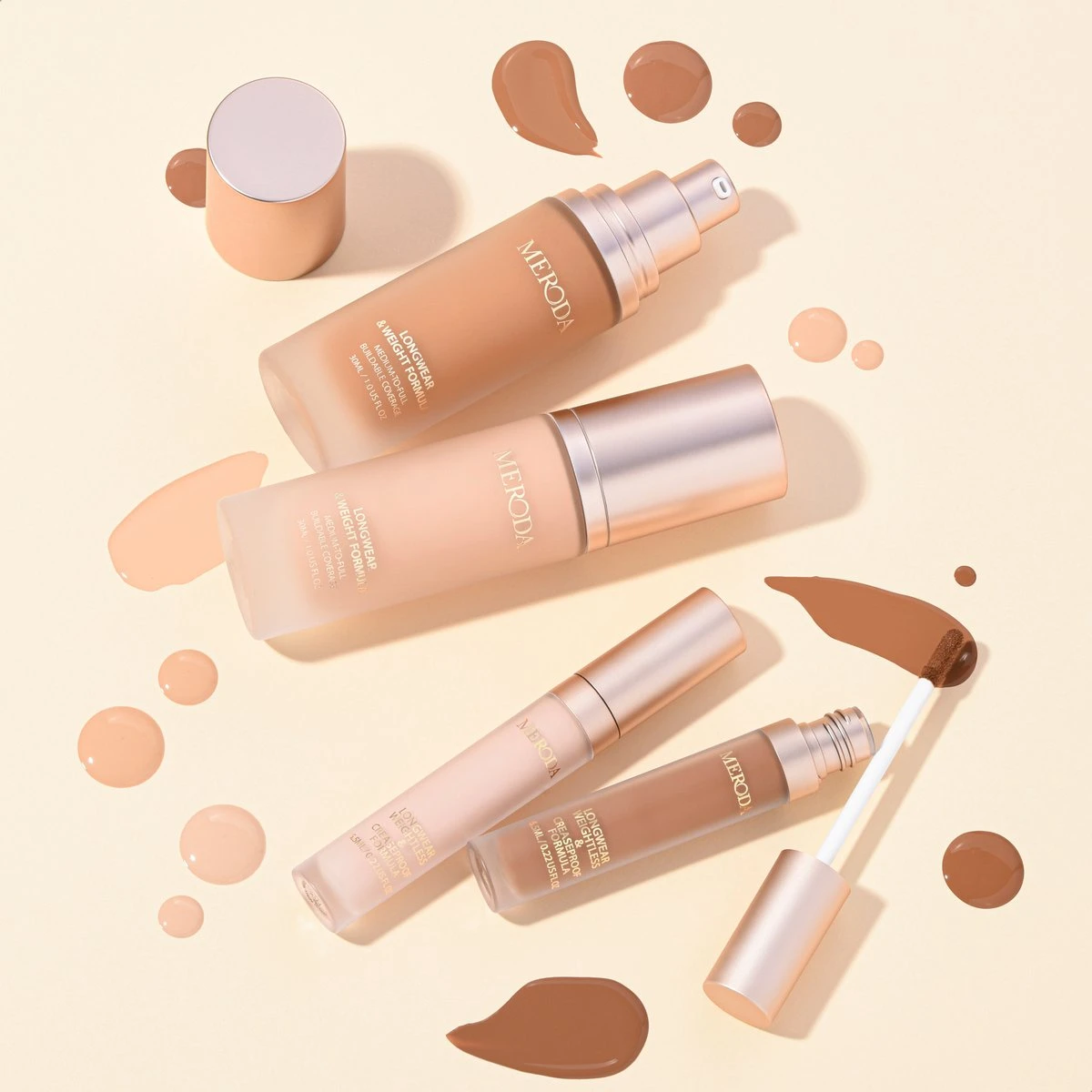 Meroda Universal Foundation - 9C | Lichtbeige Met Een Gouden Perzikkleurige Ondertoon Licht Tot Medium Beige Met Een Goude Ondertoon - 30ml 6 Meroda Universal Foundation - 9C | Lichtbeige Met Een Gouden Perzikkleurige Ondertoon Licht Tot Medium Beige Met Een Goude Ondertoon - 30ml - Afbeelding 4