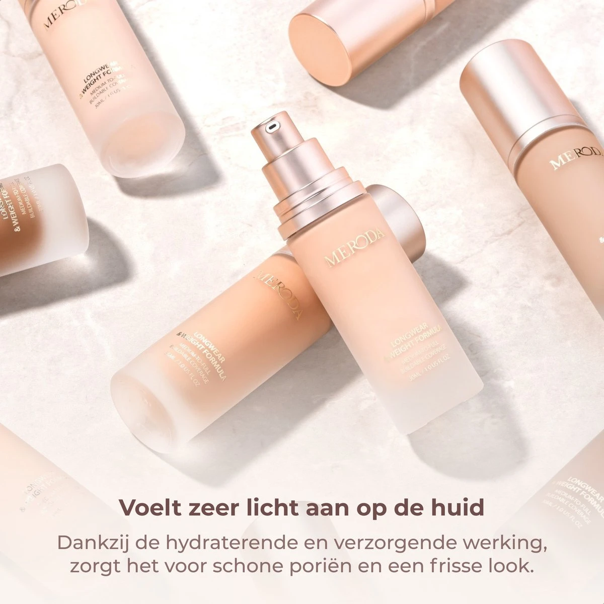 Meroda Universal Foundation - 9C | Lichtbeige Met Een Gouden Perzikkleurige Ondertoon Licht Tot Medium Beige Met Een Goude Ondertoon - 30ml 11 Meroda Universal Foundation - 9C | Lichtbeige Met Een Gouden Perzikkleurige Ondertoon Licht Tot Medium Beige Met Een Goude Ondertoon - 30ml - Afbeelding 9
