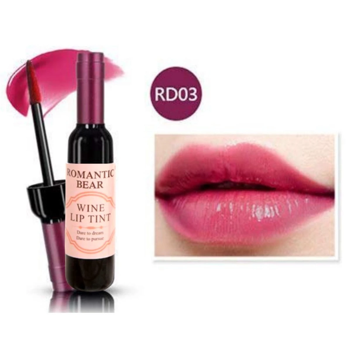 Romantic Bear® Lippenstift - Wijn - Wine - Wijnfles - Lipgloss - Lipstick - Make Up - Rose - Merlot Burgundy - Wine Lip Tint 4 Romantic Bear® Lippenstift - Wijn - Wine - Wijnfles - Lipgloss - Lipstick - Make Up - Rose - Merlot Burgundy - Wine Lip Tint - Afbeelding 2