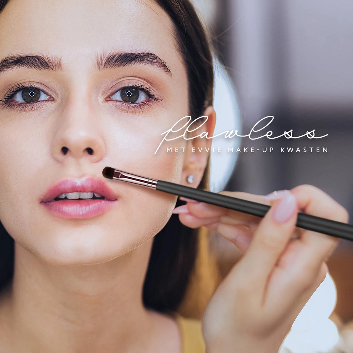 Evvie 20-delige Make-up Kwasten Set - Rosé Zwart 6 Evvie 20-delige Make-up Kwasten Set - Rosé Zwart - Afbeelding 5