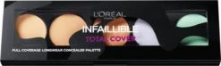 L'Oréal Paris Infallible Total Cover Concealer Palette - 105 Red Fiction 12 L'Oréal Paris Infallible Total Cover Concealer Palette - 105 Red Fiction -Cosmetica Winkel 1200x358 1