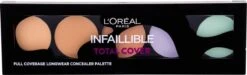 L'Oréal Paris Infallible Total Cover Concealer Palette - 105 Red Fiction 11 L'Oréal Paris Infallible Total Cover Concealer Palette - 105 Red Fiction -Cosmetica Winkel 1200x365