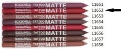 Leticia Well – Matte Tattoo Lippotlood / Lipliner – Rood / Hot Red - Nummer 11652 - 1 Stuks