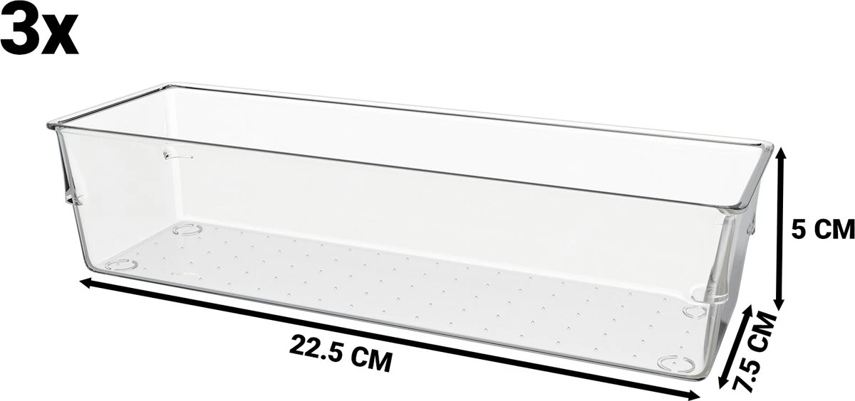 Waal® Lade Organizer (set Van 13 Bakjes) - Lade Verdeler - Keuken - Kantoor - Make-up - Bureau - Transparant 10 Waal® Lade Organizer (set Van 13 Bakjes) - Lade Verdeler - Keuken - Kantoor - Make-up - Bureau - Transparant - Afbeelding 8