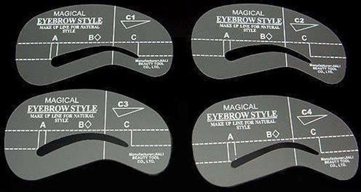 4 Stuks Wenkbrauw Mal - Template - Makeup - Sjabloon - Wenkbrauwpotlood 5 4 Stuks Wenkbrauw Mal - Template - Makeup - Sjabloon - Wenkbrauwpotlood - Afbeelding 3