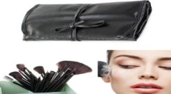 Borvat® | Professionele 24-Delige Make-Up Kwastenset | Cosmetica Visagie Makeup Kwasten Set | Mascara/Oogschaduw/Concealer/Foundation/Blush/Eyeliner/Highlighter/Poederkwast Beauty Brush | Contourkwast Make | Borstels | Penselen | Met Luxe Opberg Etu -Cosmetica Winkel 1200x660