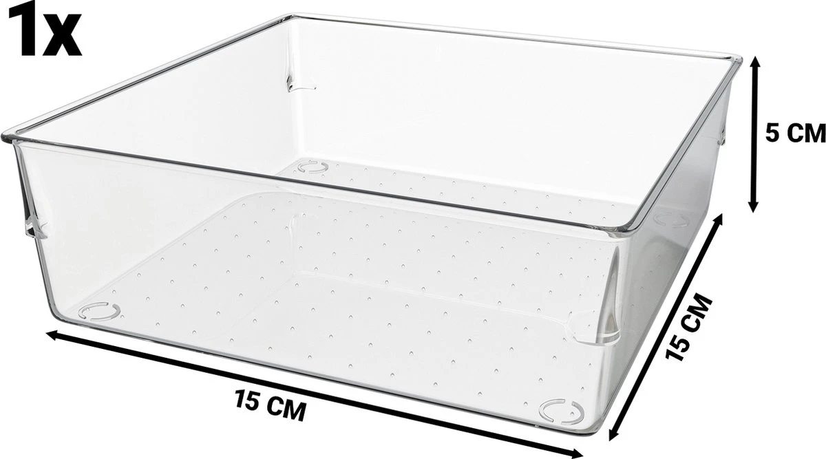 Waal® Lade Organizer (set Van 13 Bakjes) - Lade Verdeler - Keuken - Kantoor - Make-up - Bureau - Transparant 11 Waal® Lade Organizer (set Van 13 Bakjes) - Lade Verdeler - Keuken - Kantoor - Make-up - Bureau - Transparant - Afbeelding 9