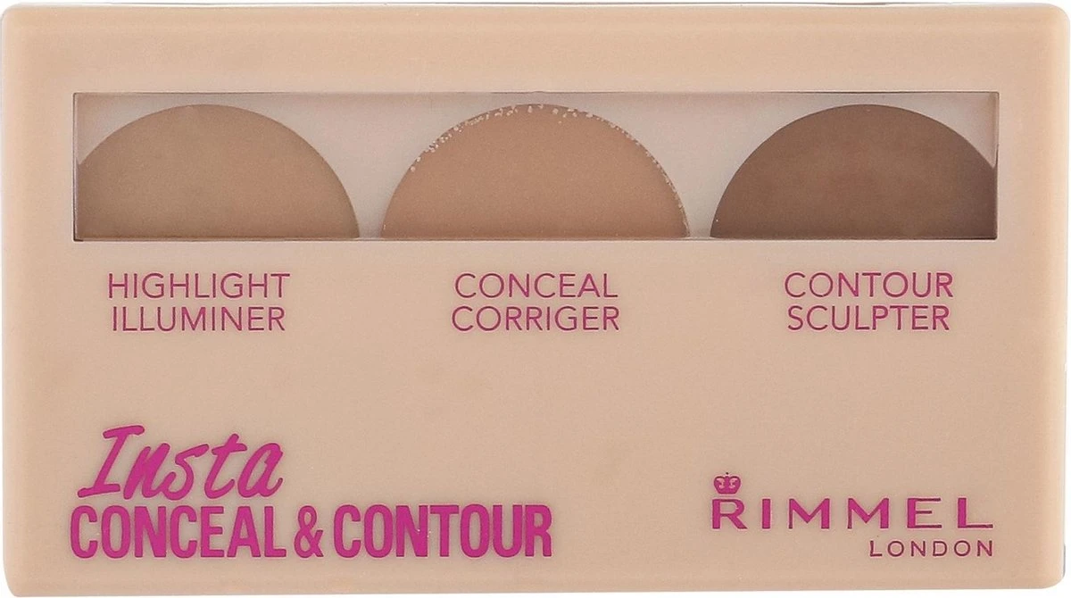 Rimmel London Rimmel Insta Conceal & Contour Palette - 020 Medium 5 Rimmel London Rimmel Insta Conceal & Contour Palette - 020 Medium - Afbeelding 3