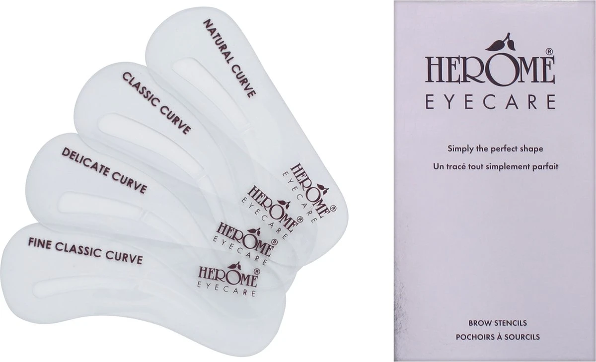 Herome Eye Care Wenkbrauwsjablonen Brow Stencils - Creëer De Perfecte Wenkbrauwen - 4 Stuks 3 Herome Eye Care Wenkbrauwsjablonen Brow Stencils - Creëer De Perfecte Wenkbrauwen - 4 Stuks