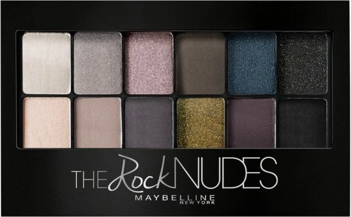 Maybelline The Rock Nudes Oogschaduwpallet- 12 Rock Nudes Blauw Tinten 3 Maybelline The Rock Nudes Oogschaduwpallet- 12 Rock Nudes Blauw Tinten