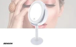Benson Make Up Spiegel Met LED Ring - Cosmetische Spiegels Met Touch Dimmer - 2 Zijde -Cosmetica Winkel 1200x746