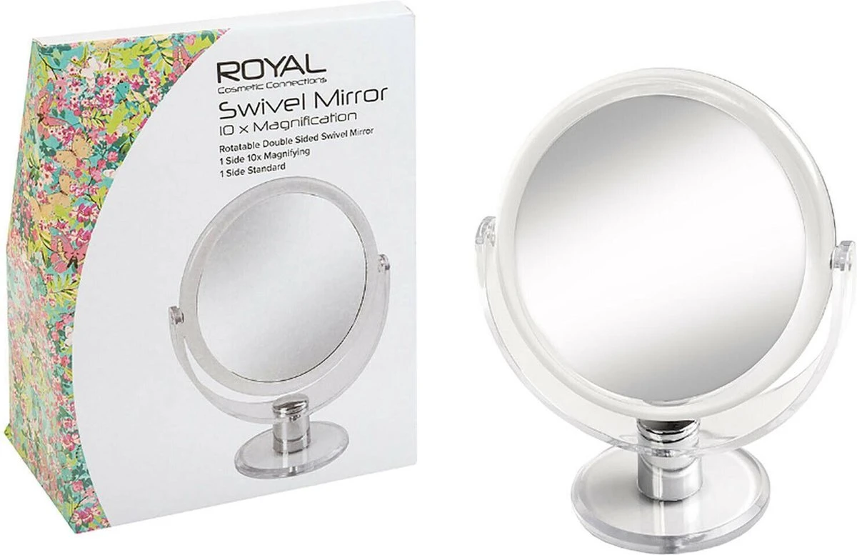 Royal Draaibare Make-Up Spiegel (10 X Vergroting) 4 Royal Draaibare Make-Up Spiegel (10 X Vergroting) - Afbeelding 2