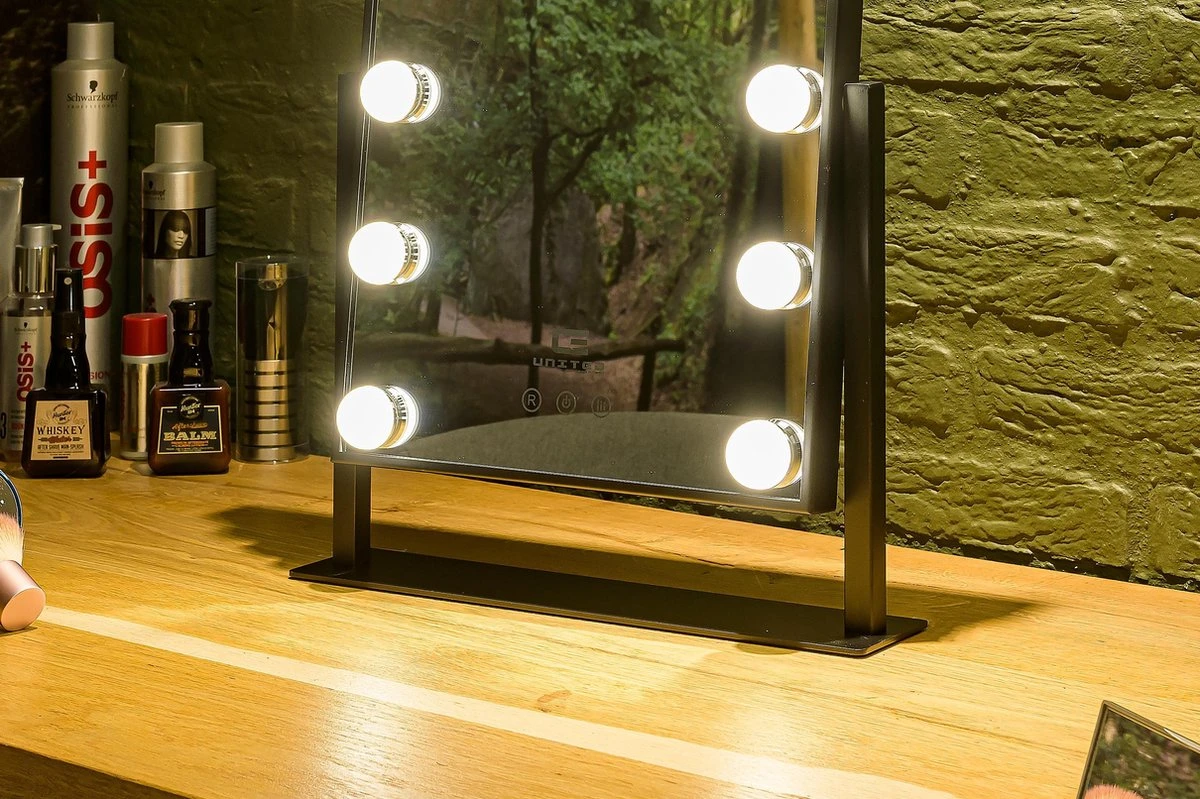 United Entertainment - Hollywood Spiegel Met 12 LEDs - 36x47,5 Cm - Zwart 5 United Entertainment - Hollywood Spiegel Met 12 LEDs - 36x47,5 Cm - Zwart - Afbeelding 3