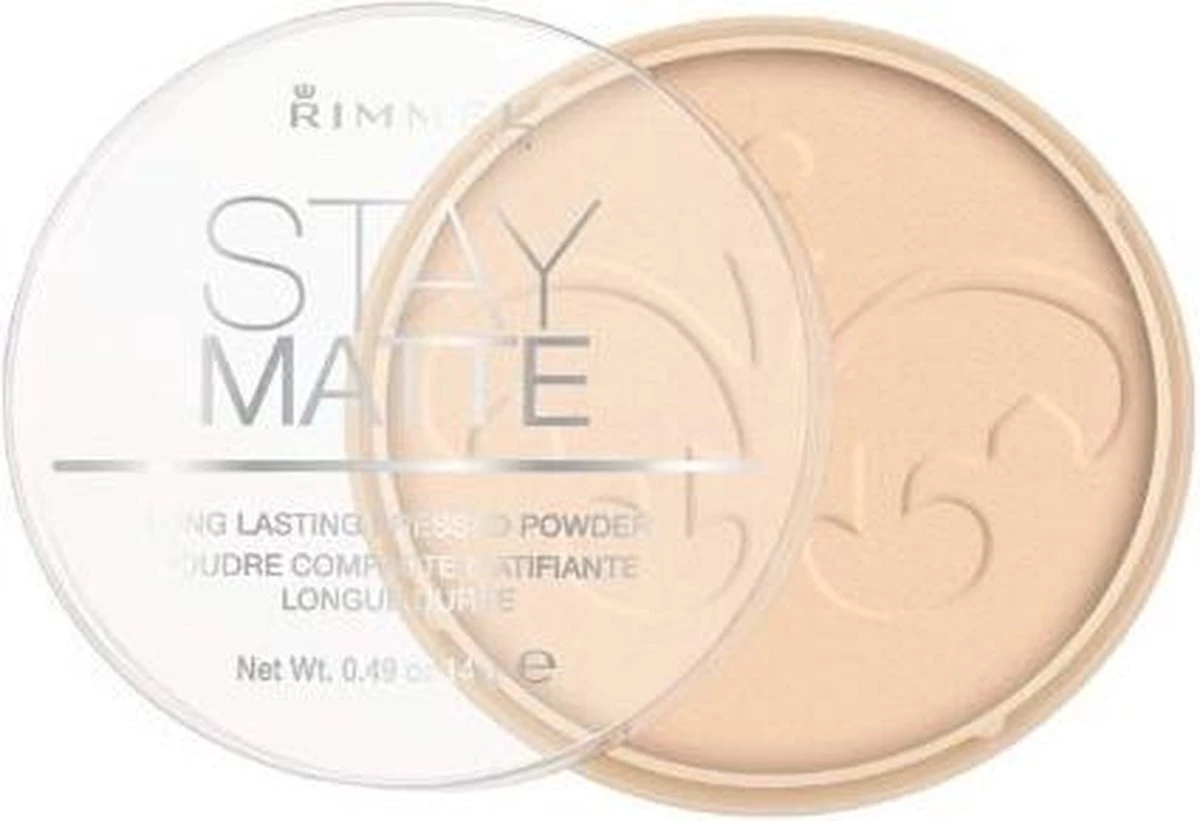 Rimmel London Stay Matte Pressed Powder - 001 Transparent - Powder 15 Rimmel London Stay Matte Pressed Powder - 001 Transparent - Powder - Afbeelding 13