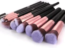 Bestope Make Up Kwasten Set Met Beauty Blenders 16 Delig - Brush Set - Kwasten Reiniger - Rosé Goud -Cosmetica Winkel 1200x888 1