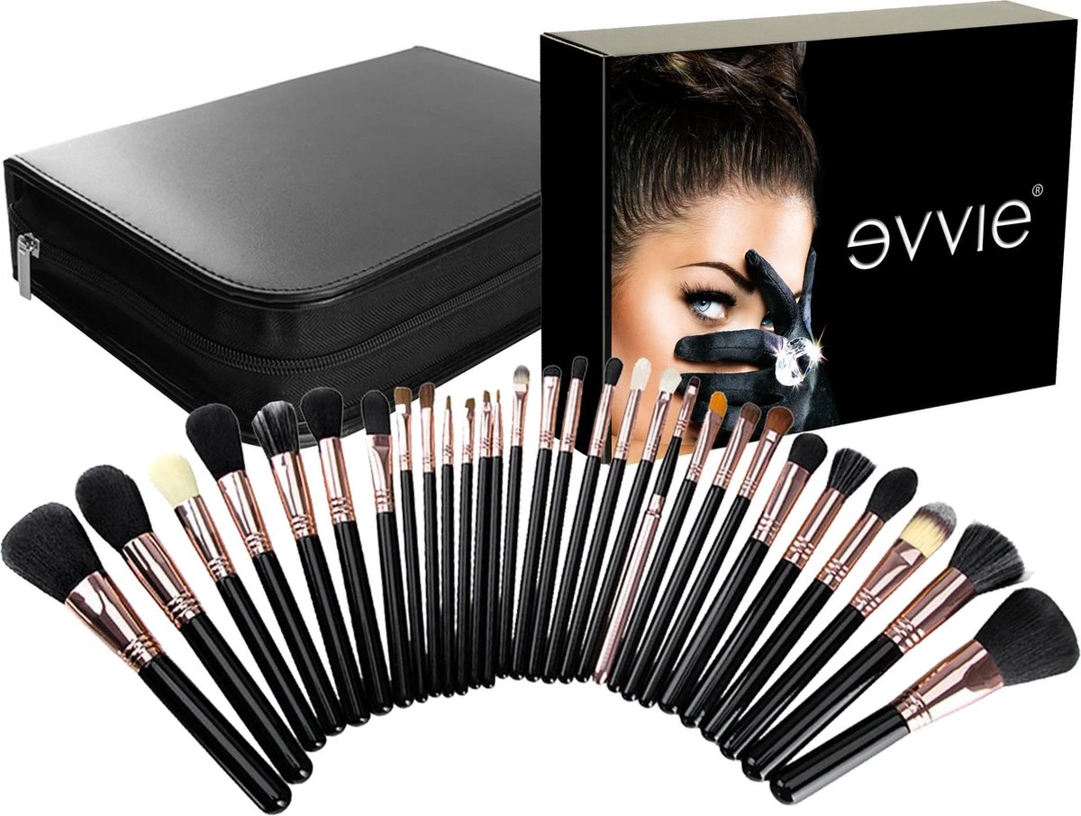 Evvie Professionele 29-delige Make-up Kwasten Set Deluxe Visagie Kwastenset 3 Evvie Professionele 29-delige Make-up Kwasten Set Deluxe Visagie Kwastenset