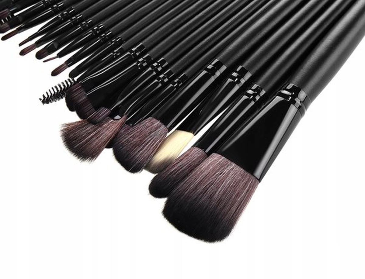 Professionele 24-Delige Make-Up Kwastenset - Cosmetica Visagie Makeup Kwasten Set - Mascara/Oogschaduw/Concealer/Foundation/Blush/Eyeliner/Highlighter/Poederkwast Beauty Brush - Contourkwast Make Up Brushes Borstels Penselen - Met Luxe Opberg Etui 11 Professionele 24-Delige Make-Up Kwastenset - Cosmetica Visagie Makeup Kwasten Set - Mascara/Oogschaduw/Concealer/Foundation/Blush/Eyeliner/Highlighter/Poederkwast Beauty Brush - Contourkwast Make Up Brushes Borstels Penselen - Met Luxe Opberg Etui - Afbeelding 9
